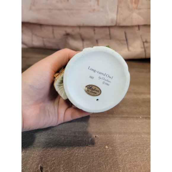 Ceramic long-eared owl Andrea Sadek 1986 figure bird - Picture 7 of 7